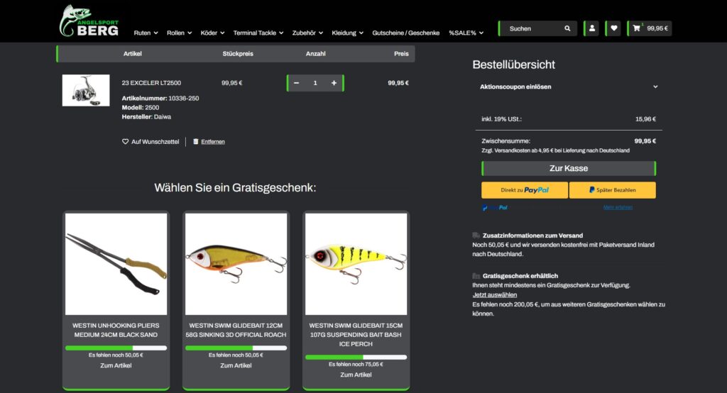 Gratisgeschenke Angelsport Berg