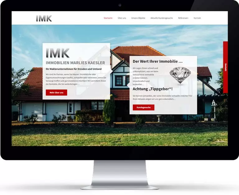 Webseite für Immobilienmaklerin - Marlis Kaesler